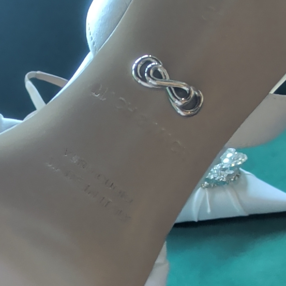 MACH & MACH Ivory Heels with Crystal Embellishments - Picture 2 of 4